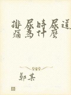 排尿时尿道口刺痛为什么