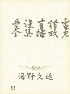 爱没有错电视剧全集播放免费