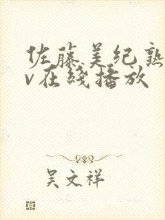 佐藤美纪熟女av在线播放