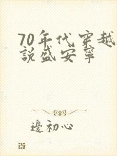 70年代穿越小说盛安宁