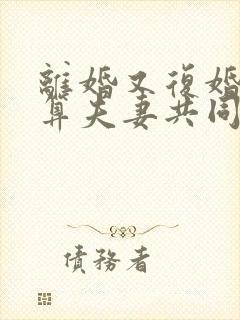 离婚又复婚财产算夫妻共同财产吗?