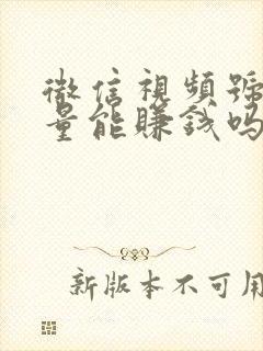 微信视频号浏览量能赚钱吗