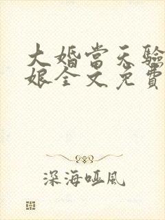 大婚当天验身新娘全文免费阅读