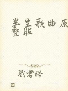 半生歌曲原唱完整版封面