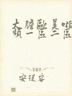 大胆欧美啪啪视频一区二区