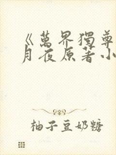 《万界独尊》妖月夜原著小说封面