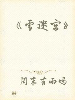 《雪迷宫》结局封面