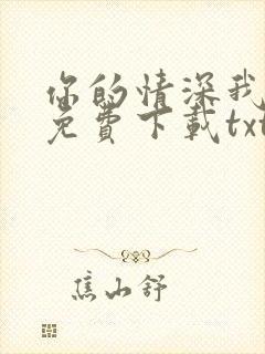 你的情深我不配免费下载txt