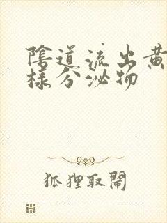 阴道流出黄色水样分泌物