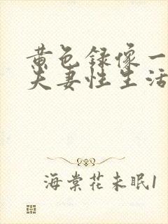 黄色录像一级带夫妻性生活