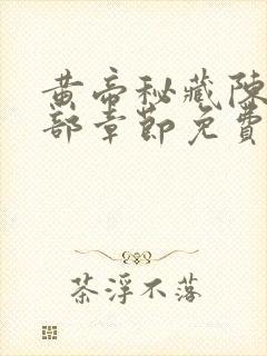 黄帝秘藏陈启全部章节免费阅读封面