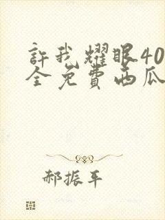 许我耀眼40集全免费西瓜播放