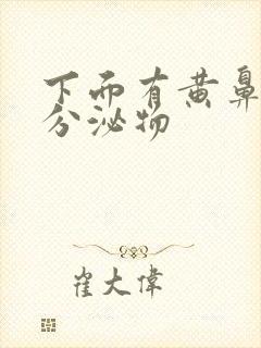 下面有黄鼻涕的分泌物