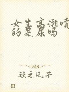 女生高潮喷出来的是尿吗