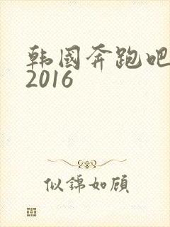 韩国奔跑吧兄弟2016