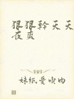 狠狠干天天日夜夜爽