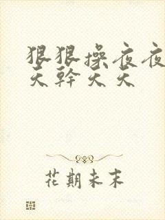 狠狠操夜夜操天天干天天