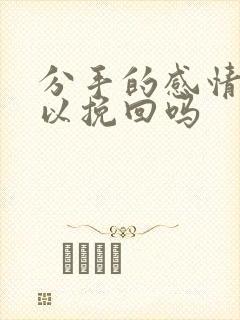 分手的感情还可以挽回吗