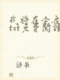 我将在今夜吻你txt免费阅读封面