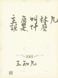 主角叫林凡的小说是什么封面