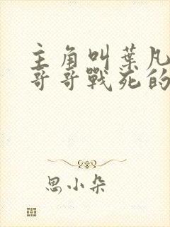 主角叫叶凡七个哥哥战死的小说叫什么