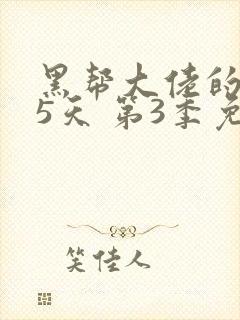 黑帮大佬的365天 第3季免费观看全集高清