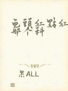 龟头红点红斑挂哪个科