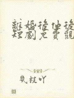 离婚后他后悔了短剧免费观看封面