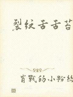 裂纹舌舌苔黄腻