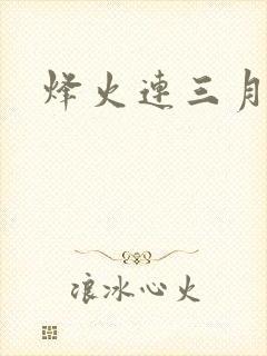 烽火连三月封面