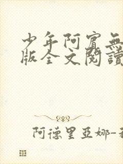 少年阿宾无删减版全文阅读