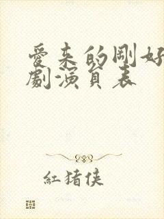 爱来的刚好电视剧演员表封面