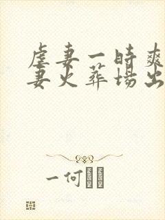 虐妻一时爽 追妻火葬场出自哪里