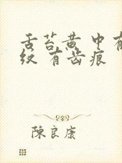 舌苔黄 中有裂纹 有齿痕