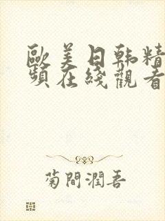 欧美日韩精品视频在线观看