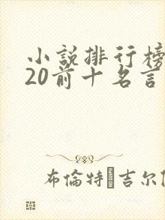 小说排行榜2020前十名言情封面