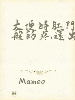 大便时肛门撕裂般的疼,还出血