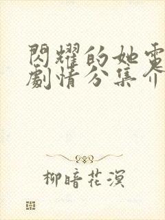 闪耀的她电视剧剧情分集介绍