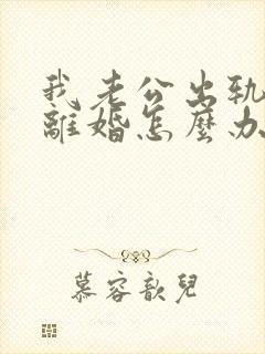 我老公出轨了要离婚怎么办封面