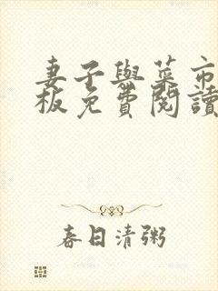 妻子与菜市场老板免费阅读小说封面