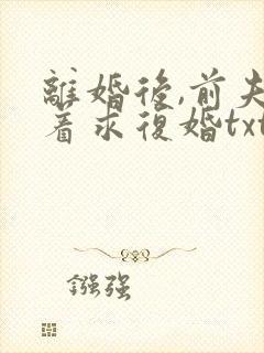 离婚后,前夫哭着求复婚txt