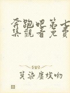 奔跑吧第七季全集观看免费封面