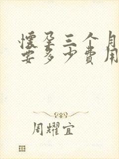 怀孕三个月打掉要多少费用