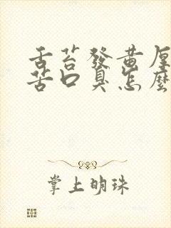 舌苔发黄厚腻口苦口臭怎么解决