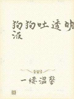 狗狗吐透明的粘液