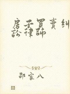 房子买卖纠纷诉讼律师