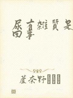 尿有杂质是怎么回事