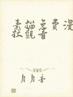 素描免费漫画下拉观看封面