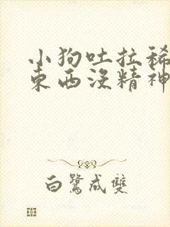 小狗吐拉稀不吃东西没精神怎么办封面