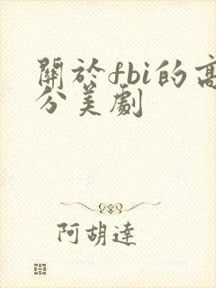 关于fbi的高分美剧